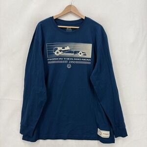 Formula 1 Shirt Mens 3XL Blue Racing Long Sleeve Passion Then Now Graphic NWT